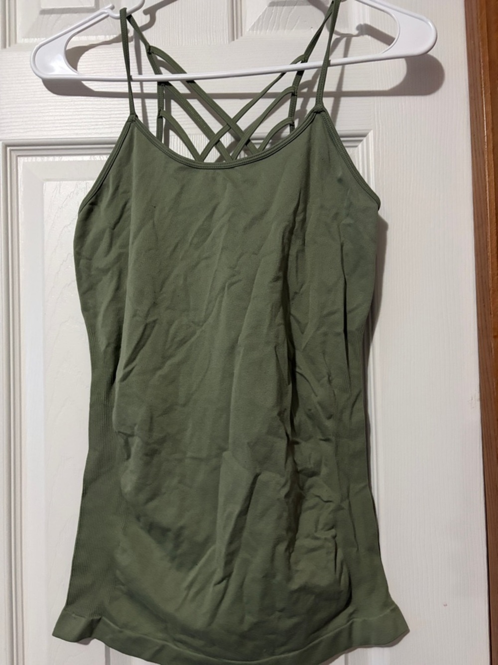 Strappy Olive Green Women's Camisole Tank Top